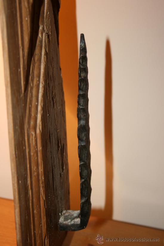 Antigüedades: Remate de reja antigua finales siglo XVIII, forja trabajo artesanal en fragua. 21 cms.cuarteron - Foto 4 - 34082012
